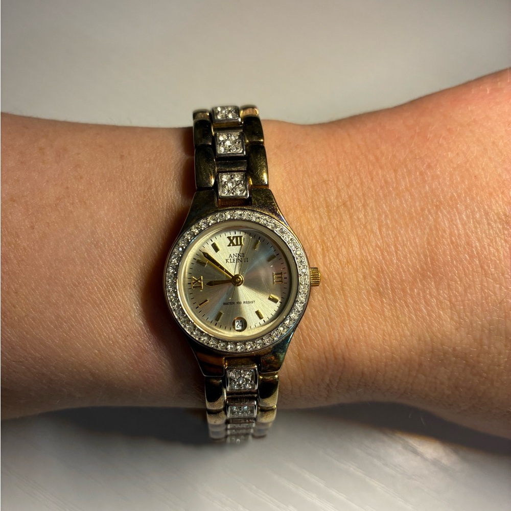 Anne Klein Gold and Silver Women's Watch